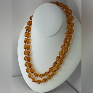 Vtg Sarah Coventry 60s Lucite Twisted Bead Necklace